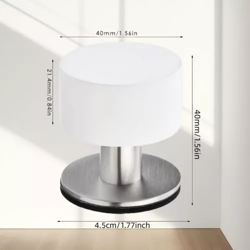 Öntapadós Gumi ajtóütköző Rozsdamentes Acél Alappal