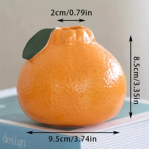 Stílusos narancssárga citrusforma váza