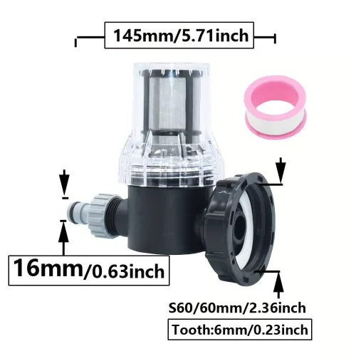 S60 IBC víztartály szerelvény szűrővel
