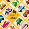 32 darabos oktatási puzzle készlet gyerekeknek