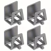 4db Modern Easy Install Öntapadó Fém Trapézúmosó Tároló Állvány szürke - 4 db