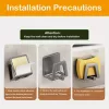 4db Modern Easy Install Öntapadó Fém Trapézúmosó Tároló Állvány Fekete - 4 db