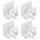 4db Modern Easy Install Öntapadó Fém Trapézúmosó Tároló Állvány fehér - 4 db