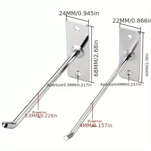 Falikampó Szög Falikijelző Ékszerkampó Mobiltelefon Kiegészítők Egyvonalas Kampó Acél Hardver Eszköz Kalapács Fogó Falra Szerelés 5.8x240 Mm - 10