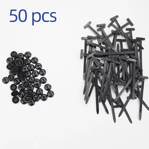 25/50/100db Nagy teherbírású, önzáró nejlon kábelkötők Fekete 50db