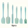 6 darabos Prémium Szilikon Spatula Készlet Nordic Green - 6 db
