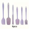 6 darabos Prémium Szilikon Spatula Készlet Északi-lila - 6 db