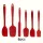 6 darabos Prémium Szilikon Spatula Készlet Piros - 6 db