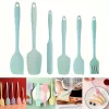 6 darabos Prémium Szilikon Spatula Készlet Fekete - 6 db