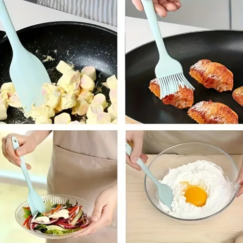 6 darabos Prémium Szilikon Spatula Készlet Fekete - 6 db