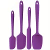 4 db-os szilikon spatulaszett, hőálló 600°F-ig, tartós gumi konyhai eszközök tapadásmentes edényekhez, varrat nélküli kialakítás, piros, 4 méret Szilikon Spatula Lila 4 darabos készlet