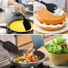 4 db-os szilikon spatulaszett, hőálló 600°F-ig, tartós gumi konyhai eszközök tapadásmentes edényekhez, varrat nélküli kialakítás, piros, 4 méret Szilikon Spatula Lila 4 darabos készlet