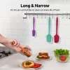 4 db-os szilikon spatulaszett, hőálló 600°F-ig, tartós gumi konyhai eszközök tapadásmentes edényekhez, varrat nélküli kialakítás, piros, 4 méret Szilikon Spatula Lila 4 darabos készlet