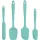 4 db-os szilikon spatulaszett, hőálló 600°F-ig, tartós gumi konyhai eszközök tapadásmentes edényekhez, varrat nélküli kialakítás, piros, 4 méret Szilikon kaparó készlet cián 4 darabos