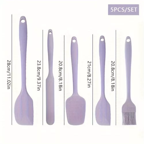 5 db-os szilikon konyhai eszközök készlet Nordic Purple