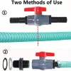 40 mm-es PVC golyós szelep tömlőcsatlakozóval – 2 db 32 mm-es fúvókával, tömítőszalaggal