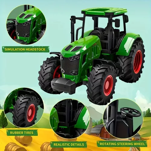 1/24 Méretarányú Vékonykerekű Játék Traktor