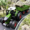 Élethű 42cm-es Farm Traktor Játékkészlet Pótkocsival