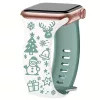 Női Karácsonyi Gravírozott Szilikon Apple Watch Pánt