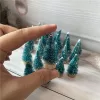 12db, Mini karácsonyfa karácsonyi díszek, kis cédrus fenyőfa,
