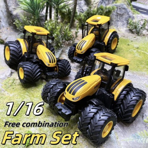 1/24 Méretarányú Sárga Játék Traktor