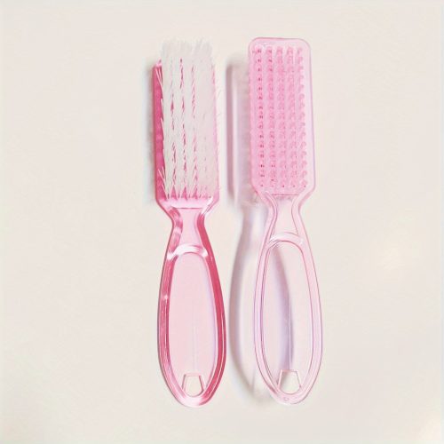 2 db/5 db Gyengéd körömkefe körömdísz portisztító portisztító kefe átlátszó műanyag nyéllel