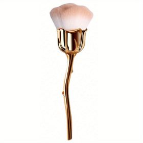   Rózsa virág alakú köröm por ecset, puha sörtéjű smink ecsetek, manikűr pedikűr tisztító eszköz kiegészítő, kozmetikai ecset virágos mintás fogantyúval