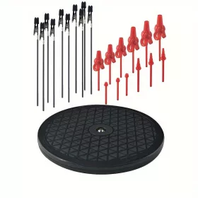   360°-ban elforgatható festőállvány 22 kapcsos festékszóró pisztolytartóhoz - Nagy teherbírású, kerek forgó tartókonzol modellkészítéshez