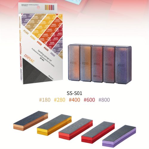 30 darab csiszoló szivacs készlet különböző szemcsékkel - Professzionális csiszoló eszközök kézműveseknek és makettezőknek, Tartós és rugalmas anyag papíralapú, Különböző vastagságok (2/3/5mm)