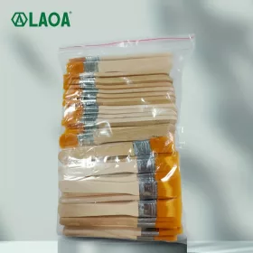   20 részes ecsetkészlet, fa nyél és nylon sörték, töltetlen részletező eszközkészlet olajfestéshez, poreltávolításhoz és tisztításhoz