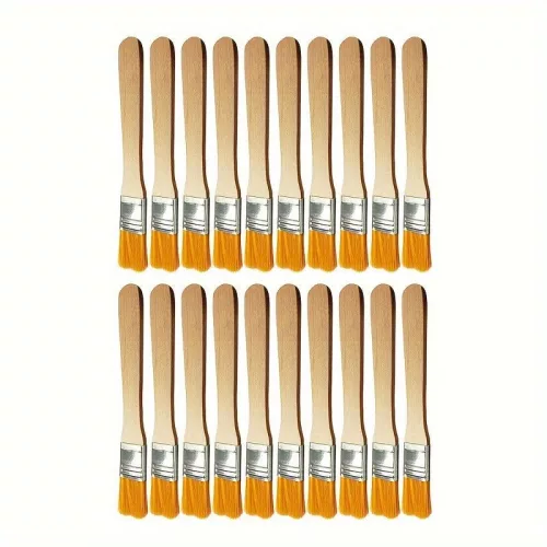 20 részes ecsetkészlet, fa nyél és nylon sörték, töltetlen részletező eszközkészlet olajfestéshez, poreltávolításhoz és tisztításhoz