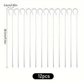   6/12 Darab, Grillnyársak, Rozsdamentes Acél Nyársak BBQ-hoz, Multifunkcionális Fém BBQ Nyársak, Grill Rozsdamentes Acél Nyársak, BBQ Tűpálcák, Szabadtéri Főzés, BBQ Felszerelések