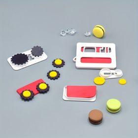   4 darabos traktor és autó alakú süteményszaggató készlet - Tartós műanyag kekszformák tortadíszítéshez és sütéshez, tökéletes születésnapi partikra