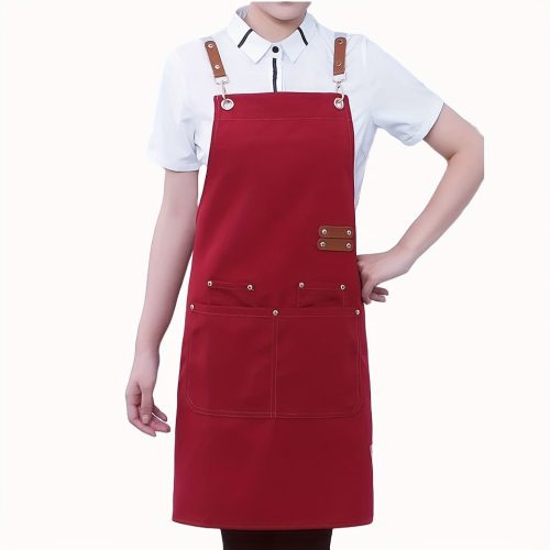 ászon vízálló étkezőkötény zsebekkel, tökéletes kávézókba, éttermekbe