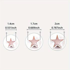   3 darab műanyag csillag alakú fondant süti szaggató rugós dugattyúval muffinokhoz és díszítésekhez