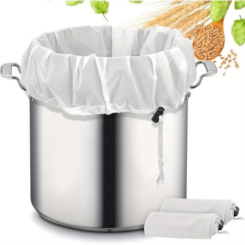 2 darab Sörfőző zsák Extra nagy újrafelhasználható szűrőzsák, 250 mikronos finom hálós szűrőzsák