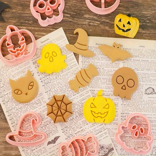 8 darabos Halloween Süteményszaggató kiszúró Készlet