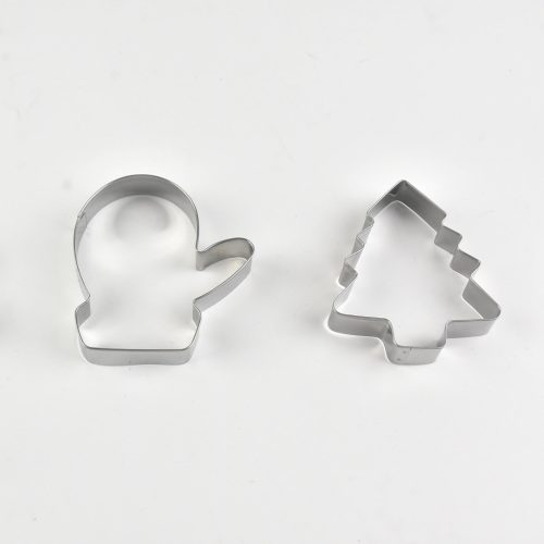 6db rozsdamentes acél süteményvágó, karácsonyi süteményforma, süteménysütés, sütifondant eszközök