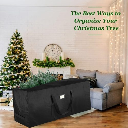 Karácsonyfa tároló táska megerősített fogantyúval és dupla cipzárral