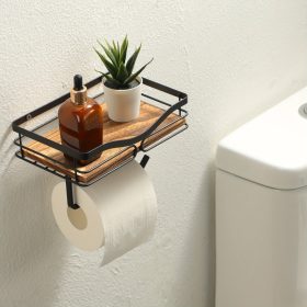   Helytakarékos falra szerelhető WC papír adagoló, tároló felülettel