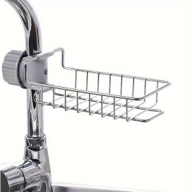   Rozsdamentes acélból készült konyhai csaptelep szivacstartó