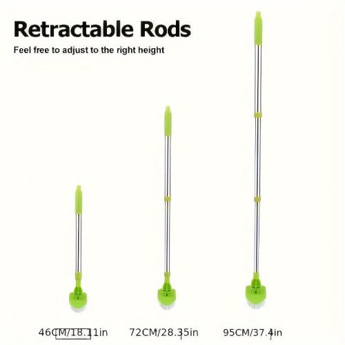 5 részes, kinyitható kád- és csempetisztító kefe készlet hosszú nyéllel
