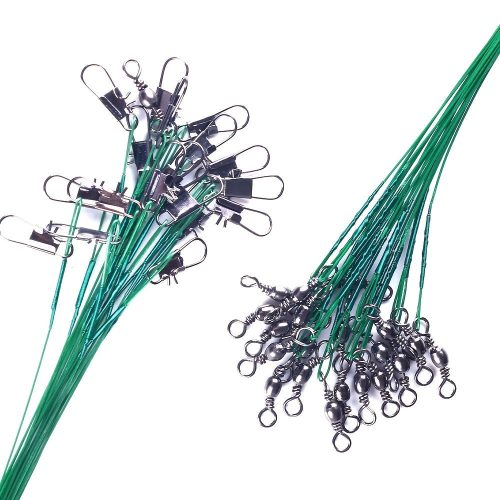 Tartós, harapásgátló acél horgászzsinór forgatható zsinórral