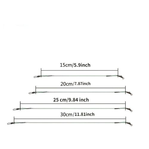 Tartós, harapásgátló acél horgászzsinór forgatható zsinórral