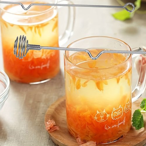 Hosszú nyelű rozsdamentes acél mézes kanál