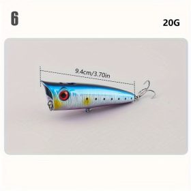   Spray Water Wave Hegymászó Csali, Vízfelszíni Hosszú Dobás, Lebegő Vízütköző Gumibetét Világító Zaj Vetemedő Száj Basszus Hamis Csali 1 Db