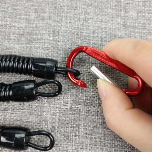 3db Horgász Zsinór, Visszahúzható Tekercses  Karabinerrel