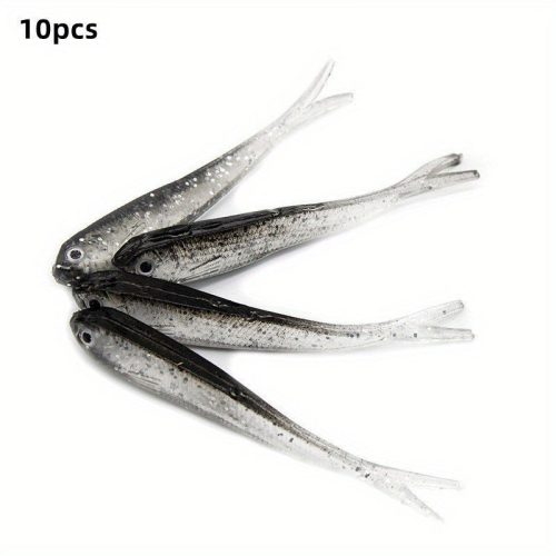 10 db élethű puha horgászcsali ólomhorgokkal