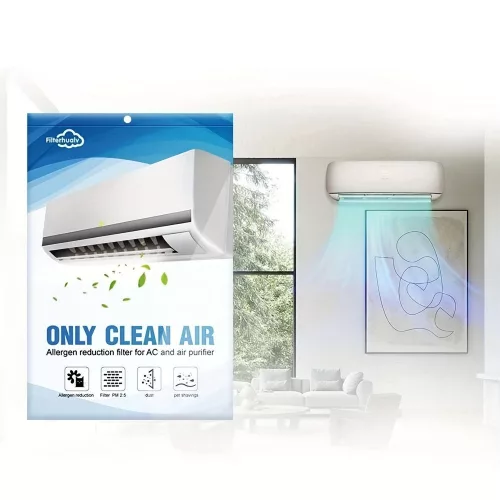 10 db N95 elektrosztatikus légtisztító szűrő falra szerelhető klímákhoz, PM2 szűrésére