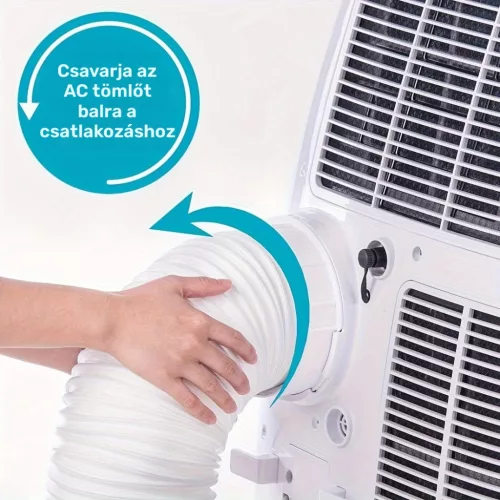 Univerzális hordozható légkondicionáló elszívó tömlő, balmenetes, 100/200 cm 15 cm átmérő, 100 cm